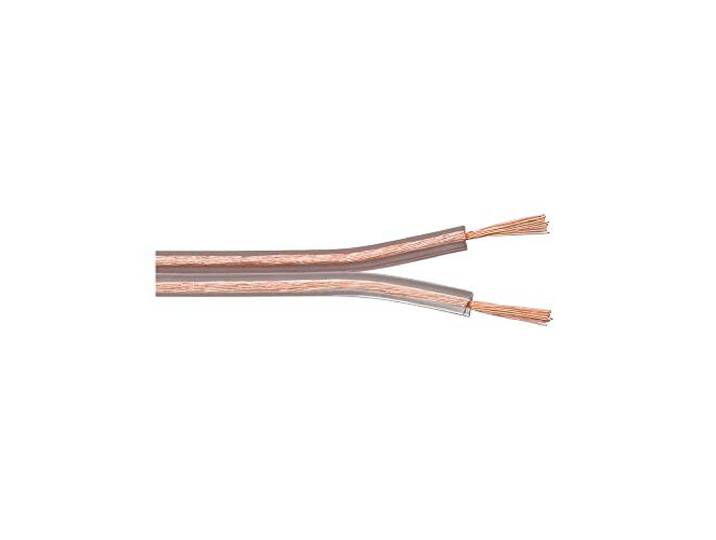 Goobay 67722 luidsprekerkabel 2 x 1,5 mm² CCA strengen/luidsprekerkabel, audiokabel per meter/luidsprekerkabel kabel kabel audiokabel subwoofer/transparant / 50 meter