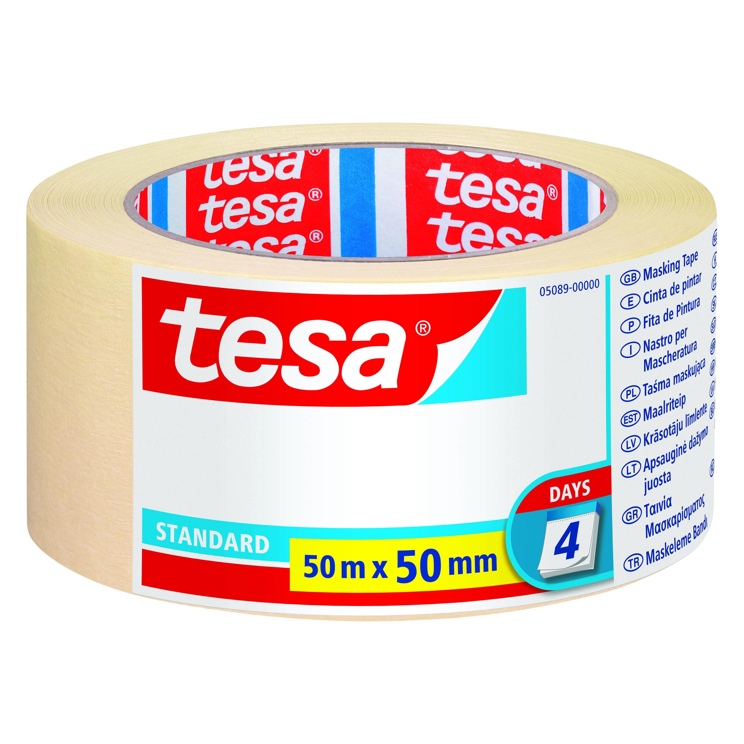 tesa 210267 TE05089-00000-02 Papierklebeband 50Mx50mm, Standard (50 mm) (4042448238368)