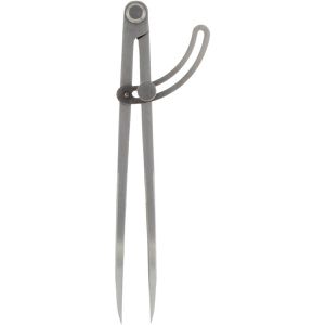 Hedue Anreißzirkel B612, für Holz & Metall, Bogenzirkel mit Feststellschraube, Schenkellänge 250 mm