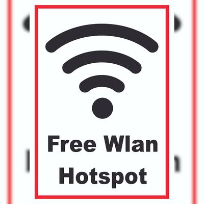 HB-Druck Free Wlan Hotspot Schild A5 Rückseite selbstklebend