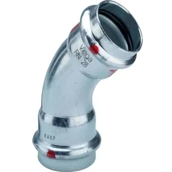 Viega Prestabo Bogen 558260 15 mm, 45Grad, Stahl unlegiert, SC-Contur