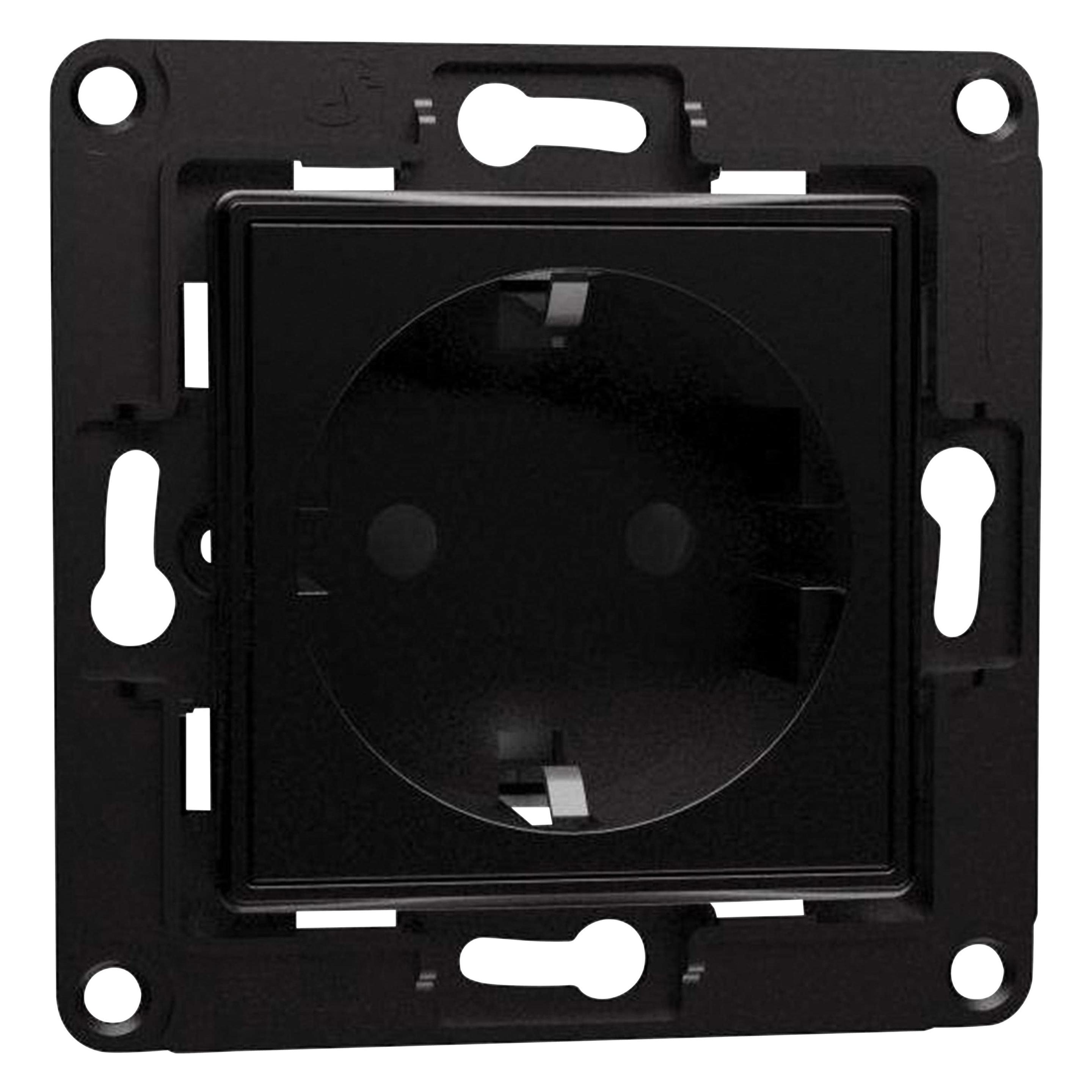 Shelly Accessories . "Wall Socket EU" . Wandsteckdose . Schwarz (ALL-SHELLY-WS-EU-B)