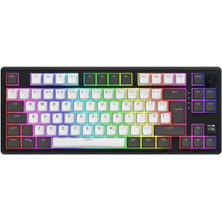 Hator Skyfall Pro Wireless 80 (DE, Kabelgebunden, Kabellos), Tastatur, Weiss, Schwarz, Grau