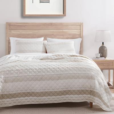 Indigo Hill by HiEnd Accents Mystic Stripe 100% Cotton Printed Gauze 3 Piece Quilt Set