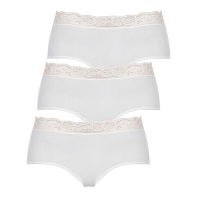 Hüftslip NINA VON C. "3er Pack Damen Hüftslip Slipboutique", Damen, Gr. 46, weiß, Obermaterial: 93% Baumwolle CO. 7% Elasthan EL., Unterhosen