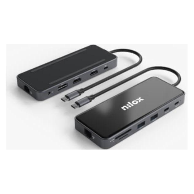 Nilox DOCKING DESK USB-C 12IN1 (USB-C, 12 Ports) (NXDSUSBC10)