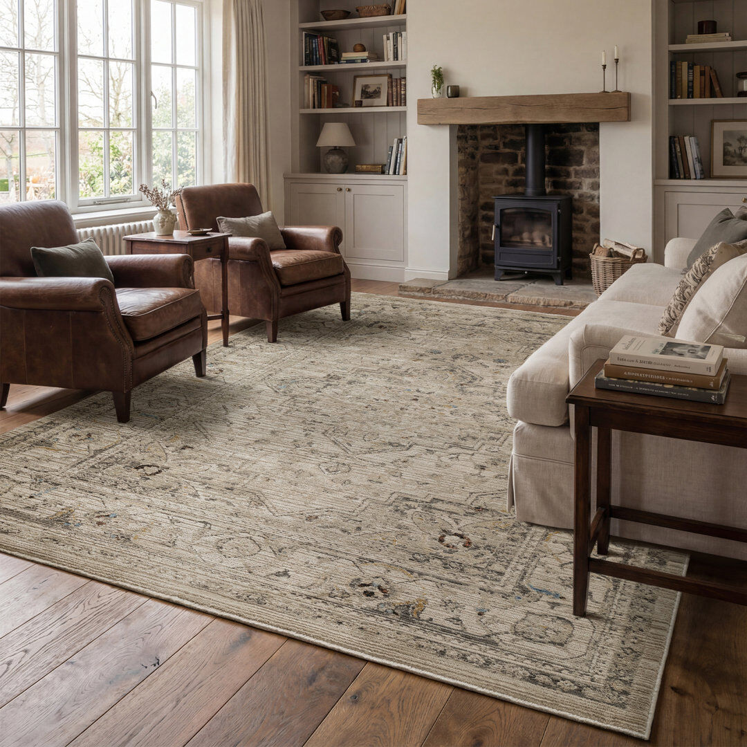 Latitude Vive Beimnet Machine Woven Beige/Grey Indoor Rug Beige Rectangle 240 x 330cm