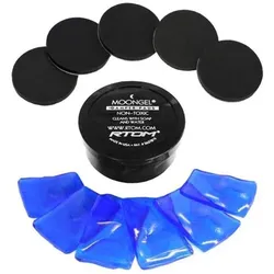 Rtom Moongel BLUE 6 Stk Schlagzeug Dämpfer mit Damper Pads (Trommel), Perkussion, Blau