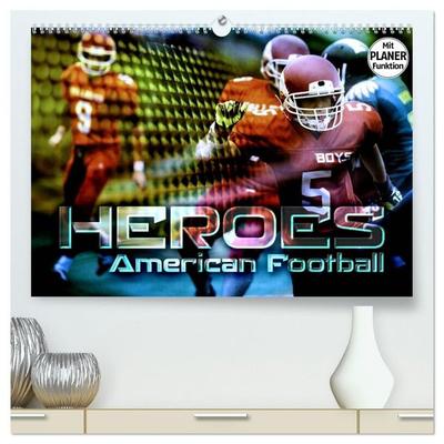 HEROES - American Football (hochwertiger Premium Wandkalender 2027 DIN A2 quer), Kunstdruck in Hochglanz