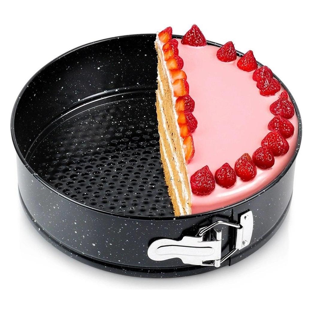 Vilde Granit-Springform mit Klappdeckel, 24 cm, aus antihaftbeschichtetem Stahl für Kuchen (24 cm) (64821634)