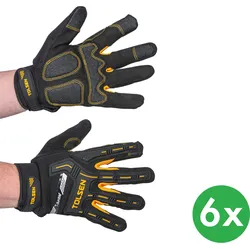 Arbeitshandschuhe verstärkt, Größe 10, Packung mit 6 Paar