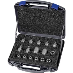 ASW, Steckschlüssel + Stecknuss, Kraftsteckschlüsselsatz 720 E TX 16 OL 16-teilig 1/2 ′′ T/E