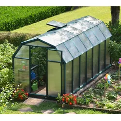 Rion Kunststoff Gewächshaus SMART 37 | Grün | 449x204x198 cm | ohne Fundament - Grün