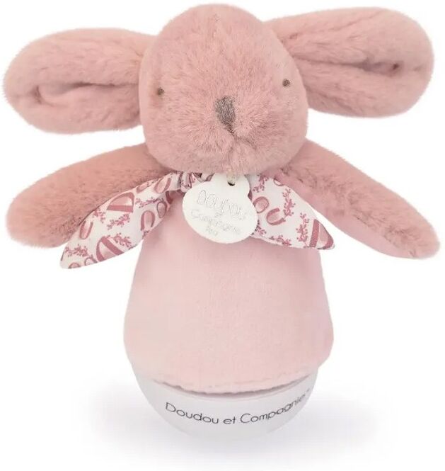 Veilleuse bébé musicale Culbuto rose 16 cm - Doudou et Compagnie
