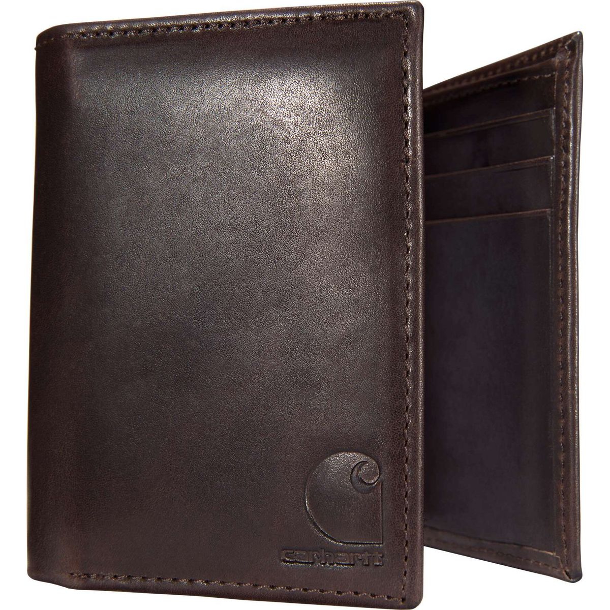 Carhartt Oil Tan Leather Trifold Wallet dark brown (201) OS 800662-201OS
