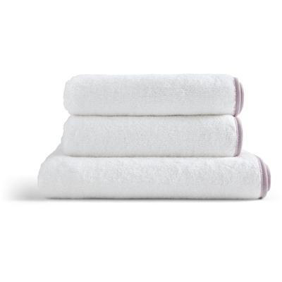 Handtuch Set CHRISTY "Christy", rosa (weiß, rosa), 3 Stk., Walkfrottier, Walkfrottier, Obermaterial: 100% Baumwolle, Handtuch-Sets, bestehend aus 2 Handtüchern (40x76 cm) und einem Handtuch (50x100 cm)