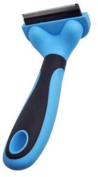 United Double Sided Pet Dematting Comb For Dogs And Cats, Stainless Steel Knot Remover blue s