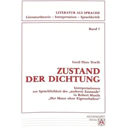 Zustand der Dichtung, Fachbücher von Gerd-Theo Tewilt