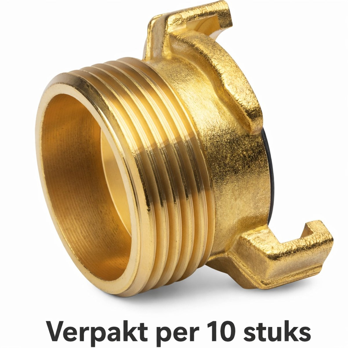 Geka messing snelkoppeling met 1 1/4 inch (32 mm) buitendraad, 10 stuks