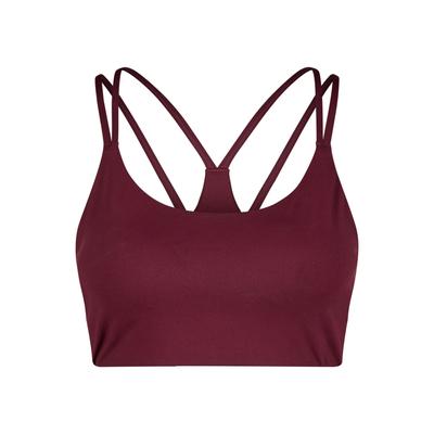 Sport-BH FABLETICS "Fabletics BRA PRINCIPAL LOW IMPACT SPORTS BRA", Damen, Gr. M, rot (merlot), Sportlich, BHs Sport-BH, mit trägerlosem Racerback und Schlüssellöchern