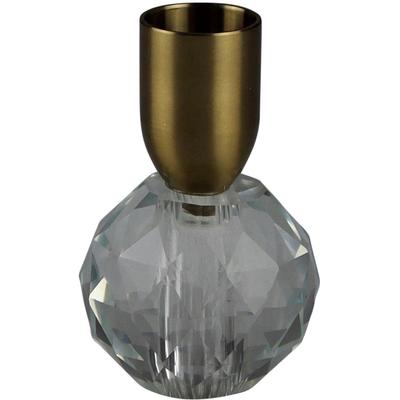 Kerzenleuchter AM DESIGN "Stabkerzenhalter aus Acryl", gold (transparent, goldfarben), H:8cm Ø:5cm, Acryl, Kerzenhalter