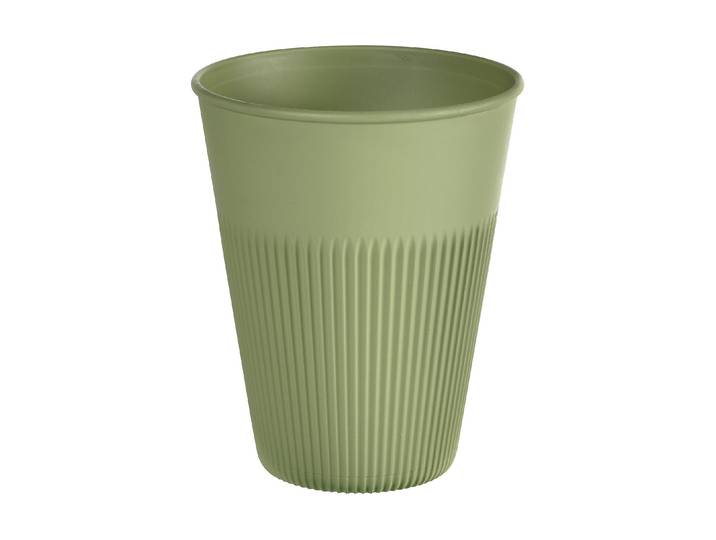 Tasse Duni Hot Stripes 10 Stück , grün, B:8,9cm H:10,9cm Ø:8,9cm, Kunststoff, Trinkgefässe, Tasse