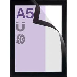 Magnetrahmen A5, selbstklebend randklebend () | schwarz, Hart-PVC