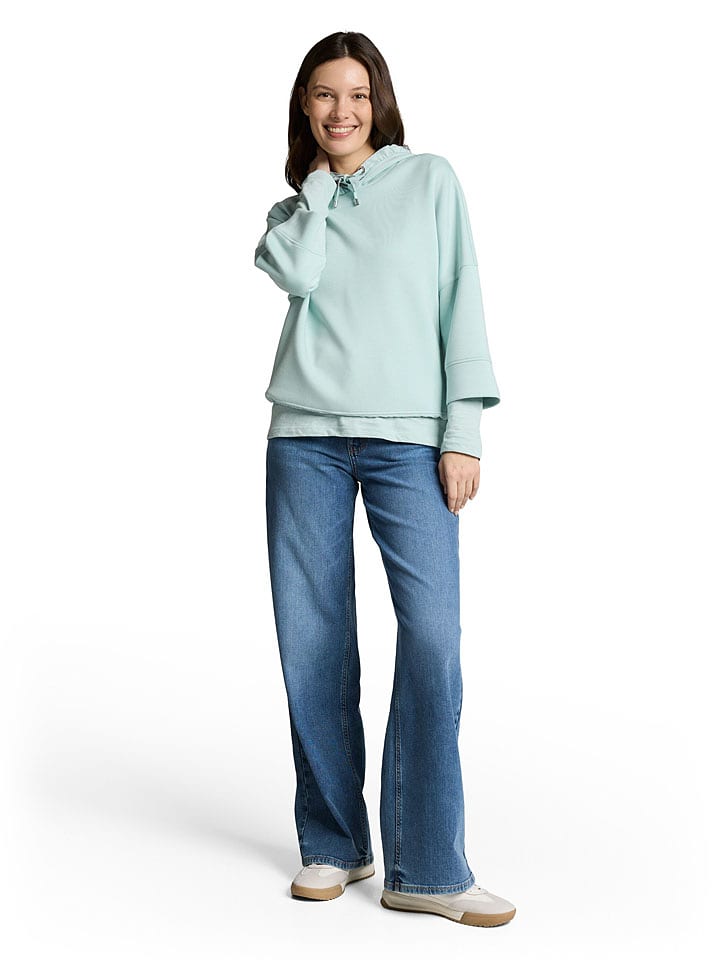 Tom Tailor Hoodie in Türkis - L