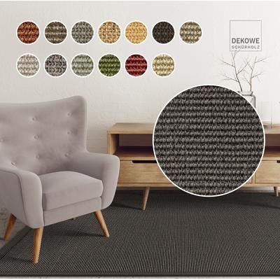 Sisalteppich DEKOWE "Mara S2 mit Bordüre", grau, B:67cm H:5mm L:133cm, Sisal, Teppiche, Sisalteppich, Flachgewebe, Material: 100% Sisal, Wohnzimmer, Kundenliebling