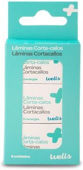 Wells Lâmina Corta Calos Pedicure 9un