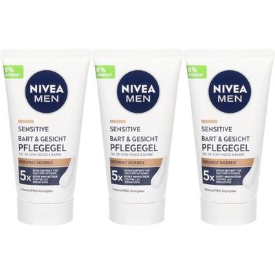 Nivea MEN Sensitive Bart & Gesichtspflege Gel 50ml x3 3x50 ml