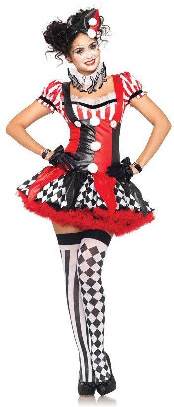 Costume 3 pièces Clown Arlequin - Leg Avenue