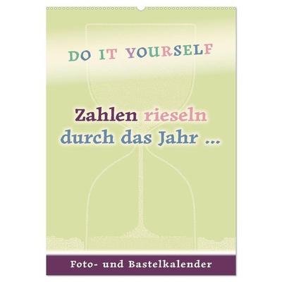 Zahlen rieseln durch das Jahr ... (Wandkalender 2026 DIN A2 hoch), CALVENDO Monatskalender