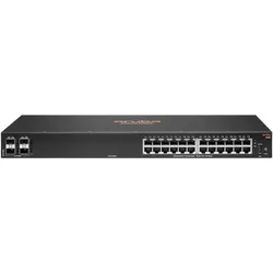 HPE Aruba 6100 24G 4SFP+ Switch Aruba 6100 24G 4SFP+, Man (24 Ports), Netzwerk Switch, Schwarz