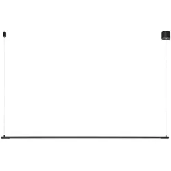 Nova Luce Pendelleuchte Elettra LED 20W 677Lm 3000K 120cm Sandschwarzes Aluminium höhenverstellbar