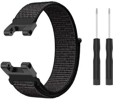 Everyday Crate Amazfit T Rex T Rex Pro Ares Nylon Watch Band Adjustable Replacement Strap black