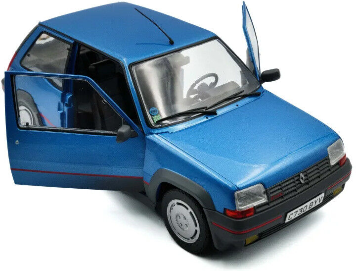 Miniature 1:18 Renault 5 GT Turbo MK1 bleu alpine 1985 - Solido