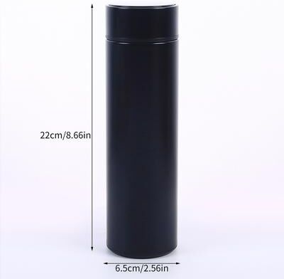 Cozy Casa Charm Premium Smart Stainless Steel Water Flask With LED Temperature Display Bottle & Tea Infuser black