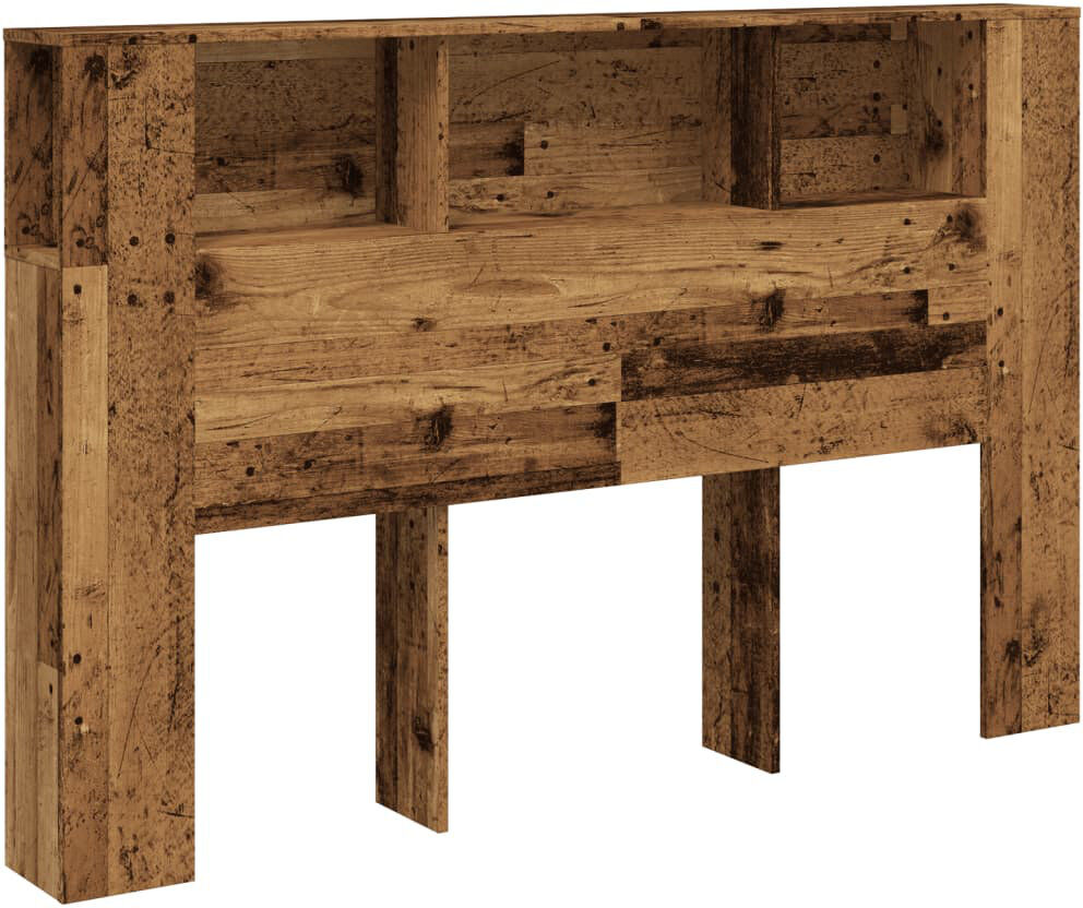17 Stories Headboard Cabinet Engineered Wood Old Wood Kingsize (5')