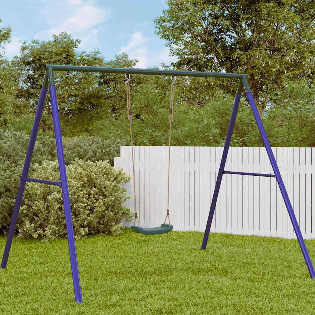 vidaXL Balançoire d'extérieur d'enfants simple et corde réglable vert