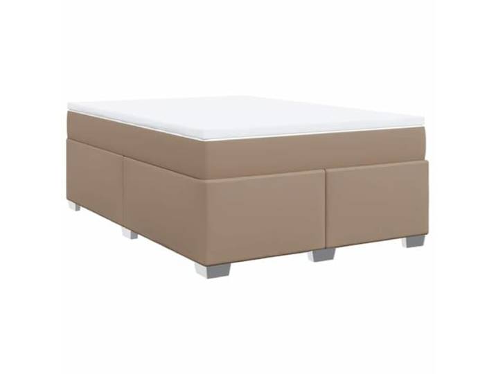 vidaXL Boxspringbett Matratze Cappuccino-Braun 140x190cm Kunstleder