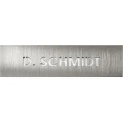 DoorBird D21x Namensschild für eine Ruftaste, individuelle Gravur, beleuchtet Edelstahl V4A (salzwasser- und flugrostbeständig), gebürstet