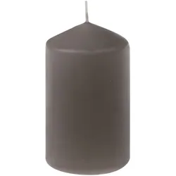 Stumpenkerze 8 cm Wachs Grau