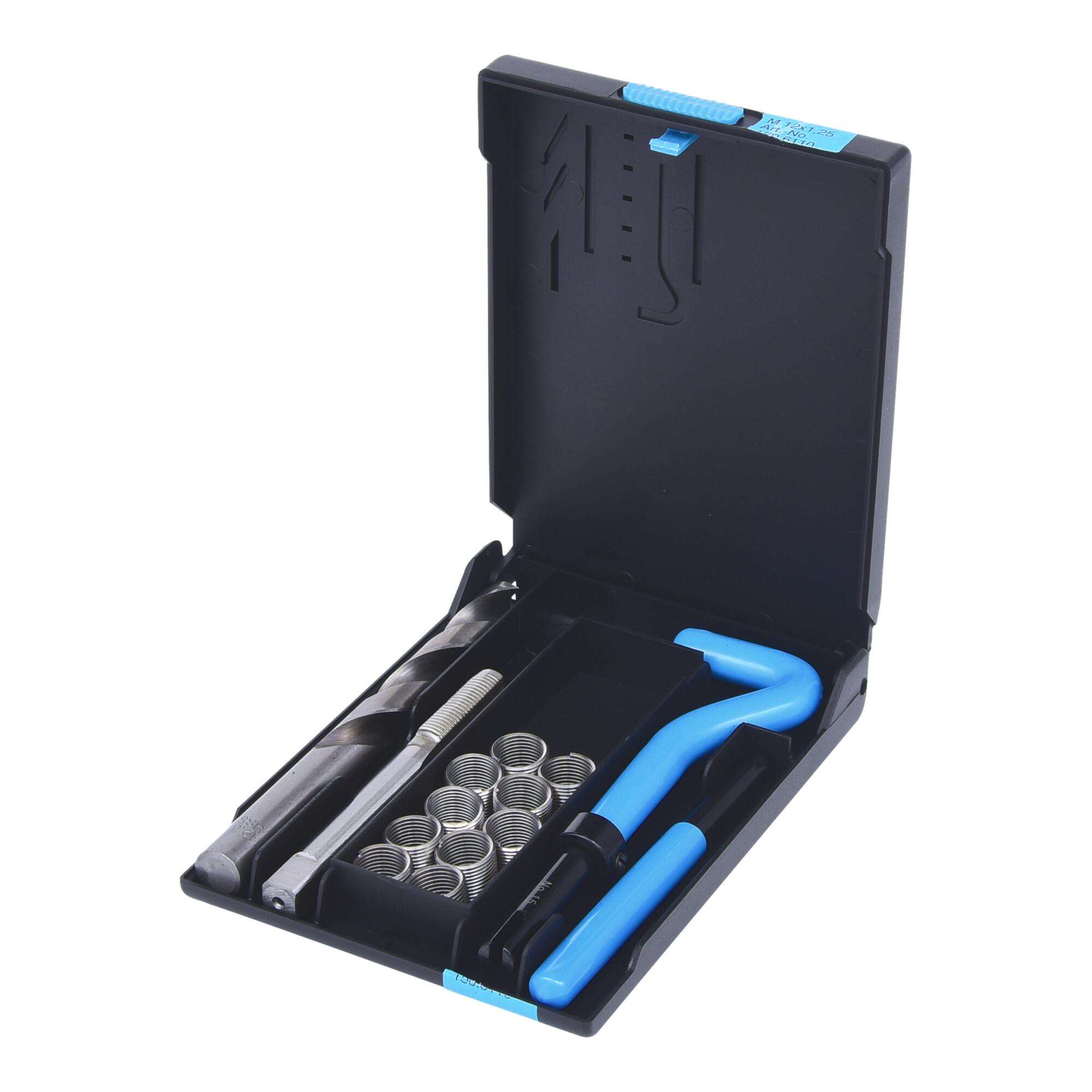 KS Tools Nirostahl Gewinde-Reparatur-Satz M12x1,25x16,8mm, 14-teilig (150.6110)