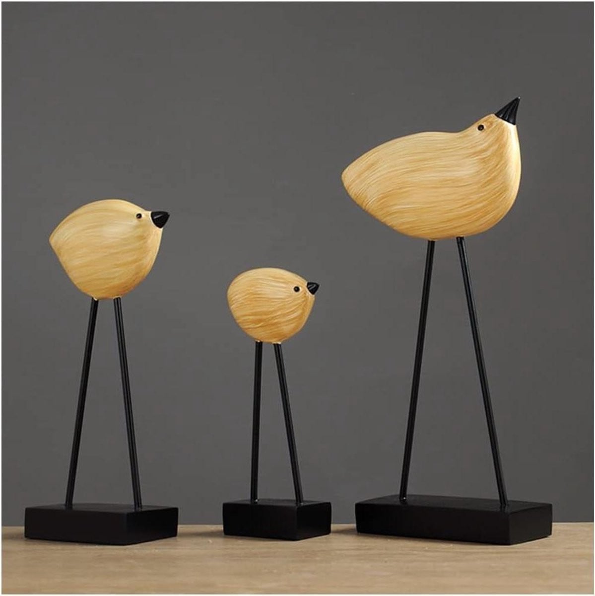 Set van 3 decoratieve beelden voor op tafel