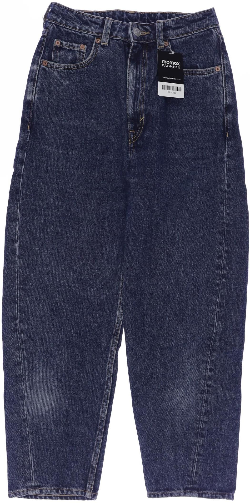 Weekday Damen Jeans, Blau, Gr. W24, Baumwolle - Second Hand
