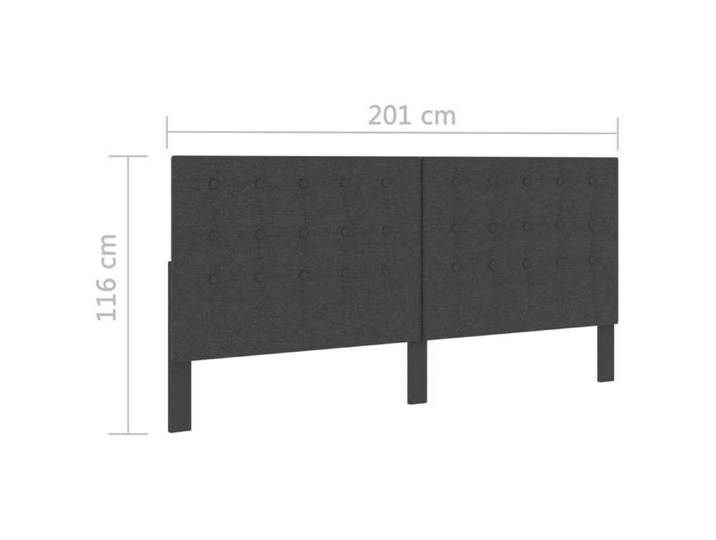Elégant Tête de lit Gris - Tête de lit touffetée Gris foncé Tissu 200x200cm PRO2797234753841