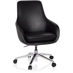 hjh OFFICE Profi Chefsessel BARENO Leder mit Armlehnen