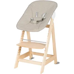 Treppenhochstuhl 'Born Up' Set 2in1, 'Greyish gesteppt', Hochstuhl mit Liegefunktion