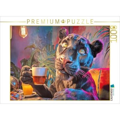 CALVENDO Puzzle Tierische Kaffeefans | 1000 Teile Lege-Größe 64x48cm Foto-Puzzle für glückliche Stunden